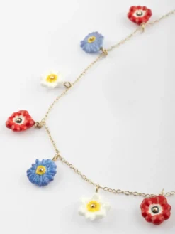 Anemone Flower Necklace><noscript><img width=