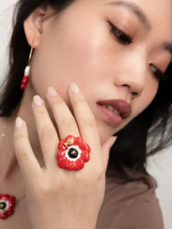 Bague anémone rouge><noscript><img width=
