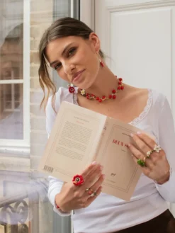 Bague anémone rouge><noscript><img width=