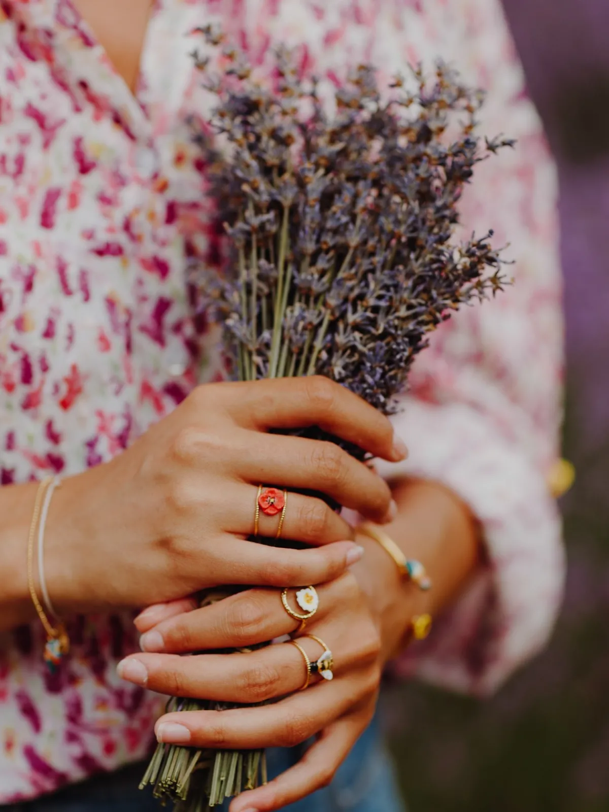Bague double anneau coquelicot>NACH BIJOUX Best