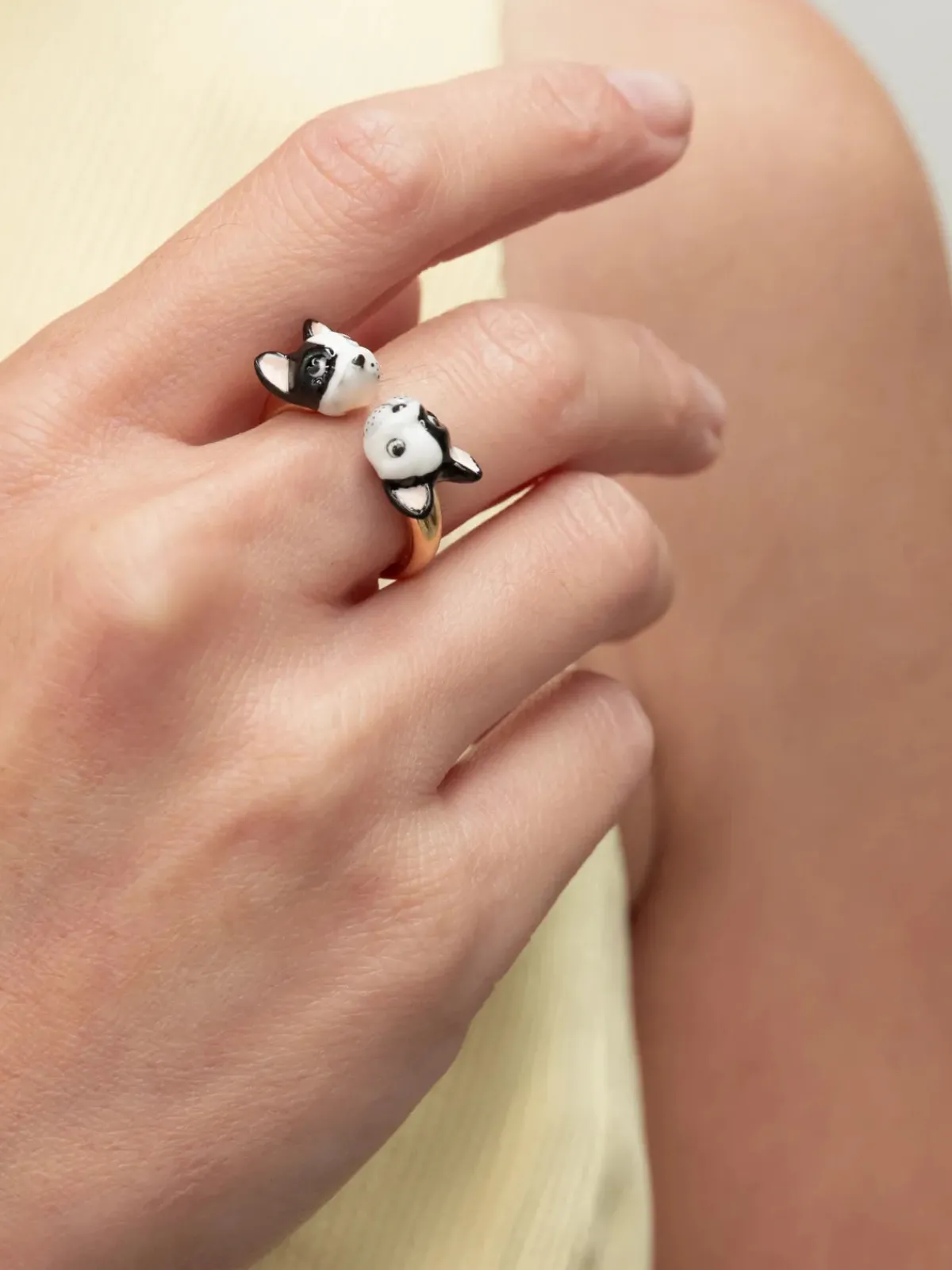 Bague FaceToFace bouledogue>NACH BIJOUX Hot