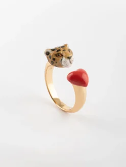 Bague FaceToFace cœur et guépard - Premier amour>NACH BIJOUX Sale
