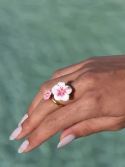Bague FaceToFace hibiscus>NACH BIJOUX Hot