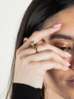 Bague FaceToFace léopard><noscript><img width=