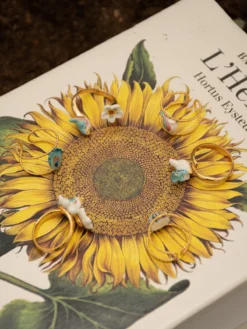 Bague FaceToFace oiseau bleu et fleur de poirier><noscript><img width=