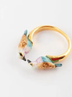 Bague FaceToFace oiseau Rollier><noscript><img width=