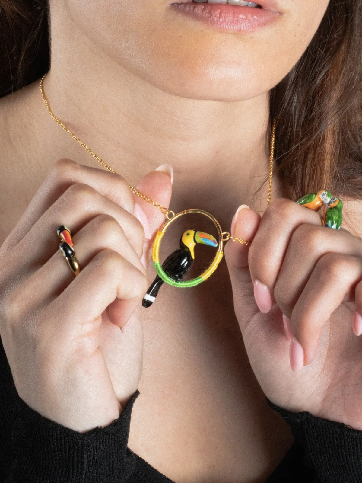 Bague FaceToFace toucan>NACH BIJOUX Outlet