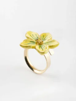 Bague fleur jaune>NACH BIJOUX Online