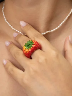 Bague fraise - Belles du sud><noscript><img width=