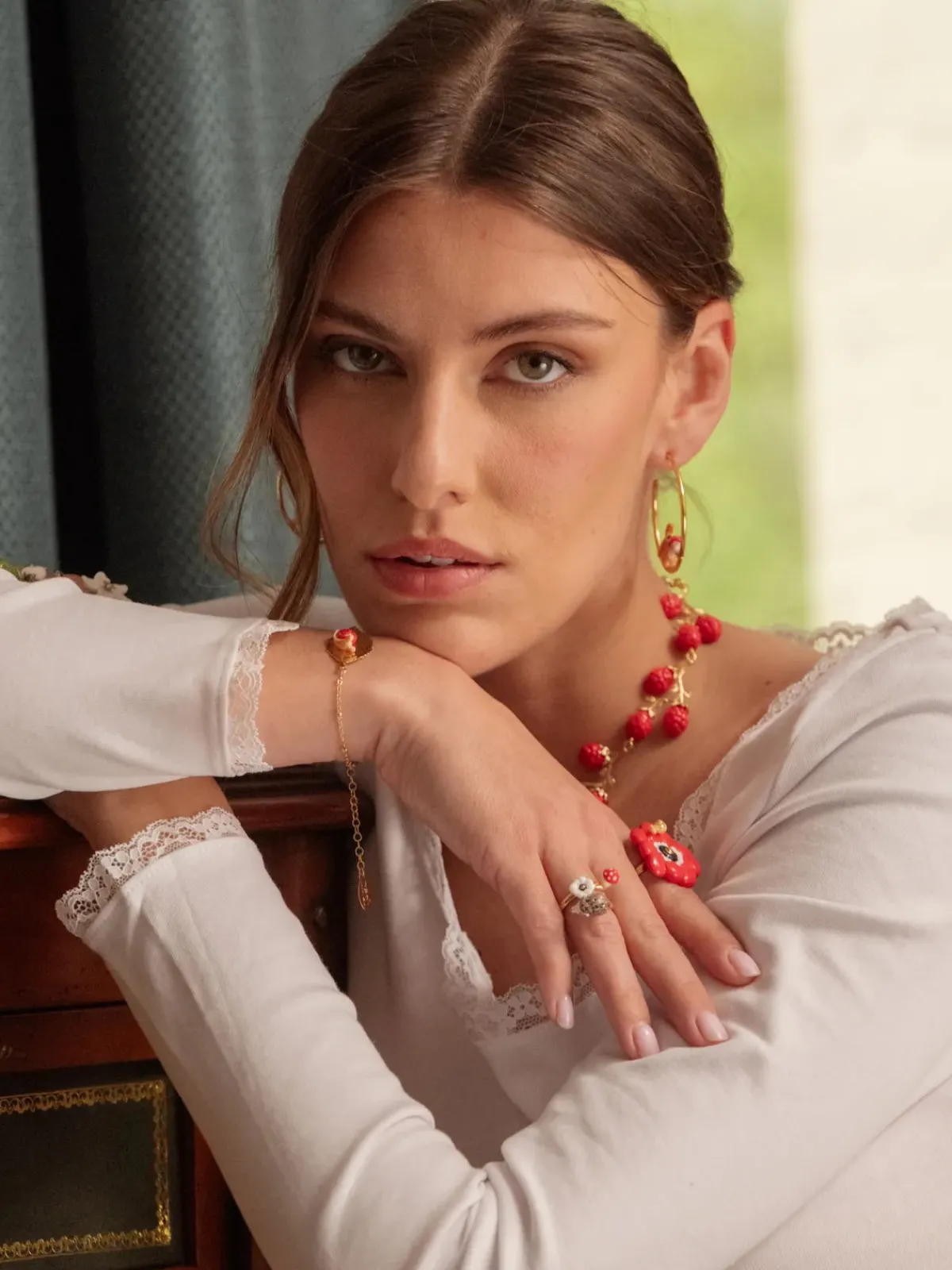 Bague hérisson, champignon et anémone>NACH BIJOUX Clearance