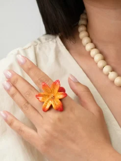 Bague lys tigrée>NACH BIJOUX Outlet