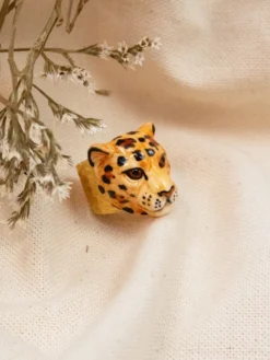 Bague martelée léopard><noscript><img width=