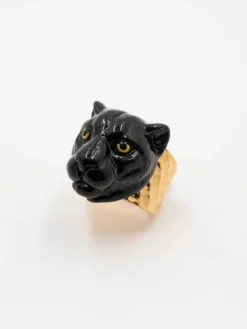 Bague martelée panthère noire>NACH BIJOUX Sale