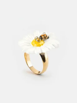 Bague maxi marguerite et pampille abeille>NACH BIJOUX Outlet