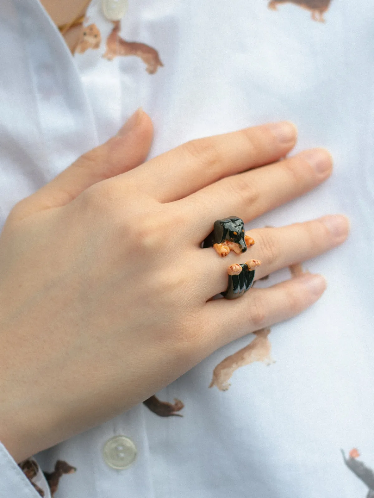 Bague Mochi - Le Teckel>NACH BIJOUX Online
