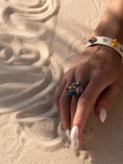 Bague poisson tacheté><noscript><img width=