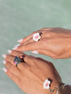 Bague poisson tacheté><noscript><img width=