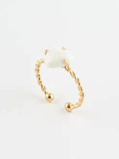 Bague torsadée ajustable cœur - Des mots d'amour>NACH BIJOUX