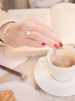 Bague torsadée ajustable cœur - Des mots d'amour><noscript><img width=