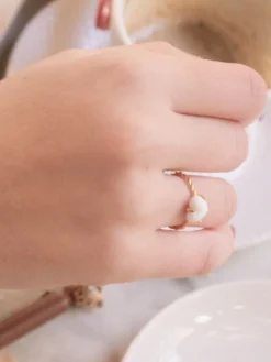 Bague torsadée ajustable cœur - Des mots d'amour><noscript><img width=