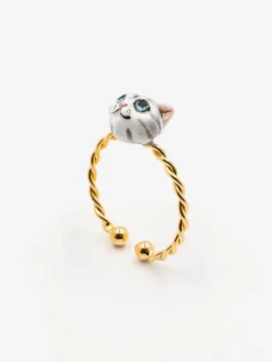 Bague torsadée chat tabby>NACH BIJOUX Discount