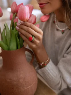 Bague Tulipe en porcelaine>NACH BIJOUX Outlet