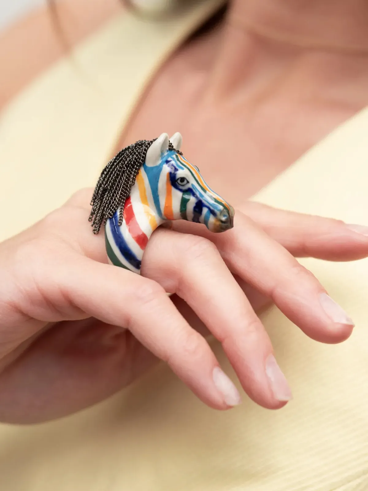 Bague zèbre coloré>NACH BIJOUX Best
