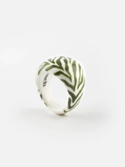 Bague zèbre vert>NACH BIJOUX New