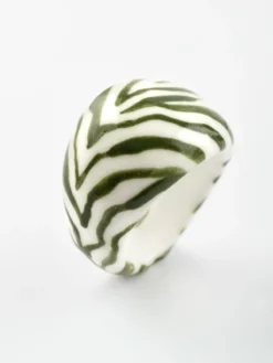 Bague zèbre vert><noscript><img width=