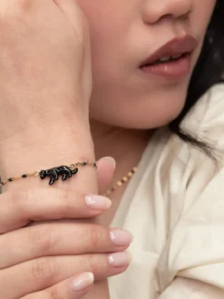 Beaded and panther bracelet>NACH BIJOUX Online