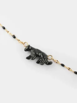 Beaded and panther bracelet><noscript><img width=