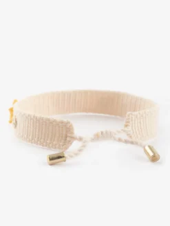 Beige braided bracelet with charms><noscript><img width=