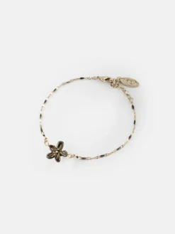 Black Erine Flower Beaded Bracelet>NACH BIJOUX New