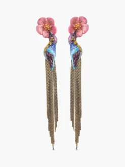 Boucles d'oreilles colibri d'Anna à franges>NACH BIJOUX Best