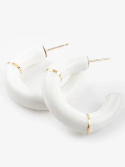 Boucles d’oreilles créoles bambou blanc><noscript><img width=