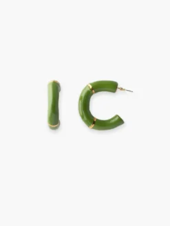Boucles d’oreilles créoles bambou vert>NACH BIJOUX Clearance