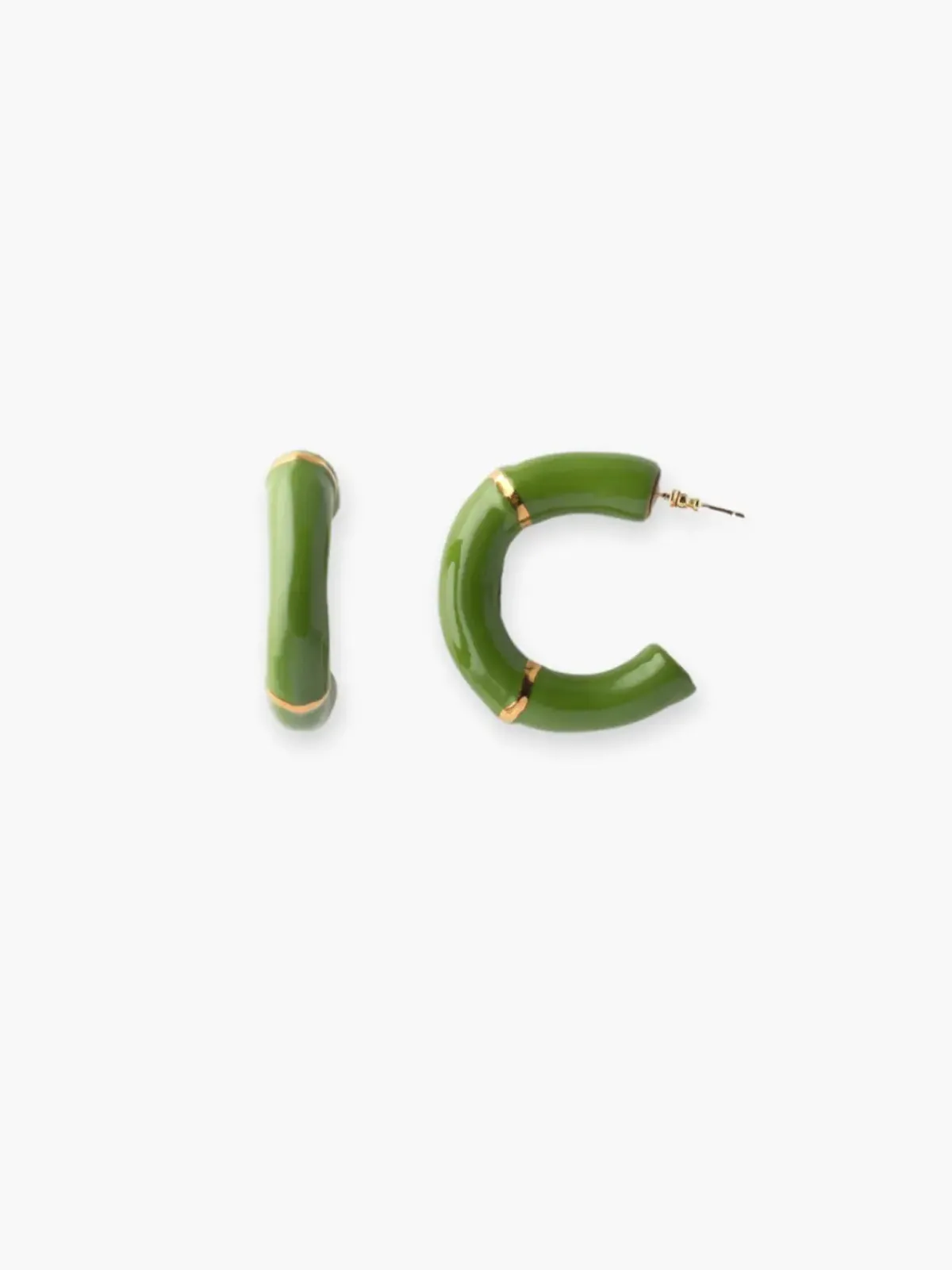 Boucles d’oreilles créoles bambou vert>NACH BIJOUX Clearance