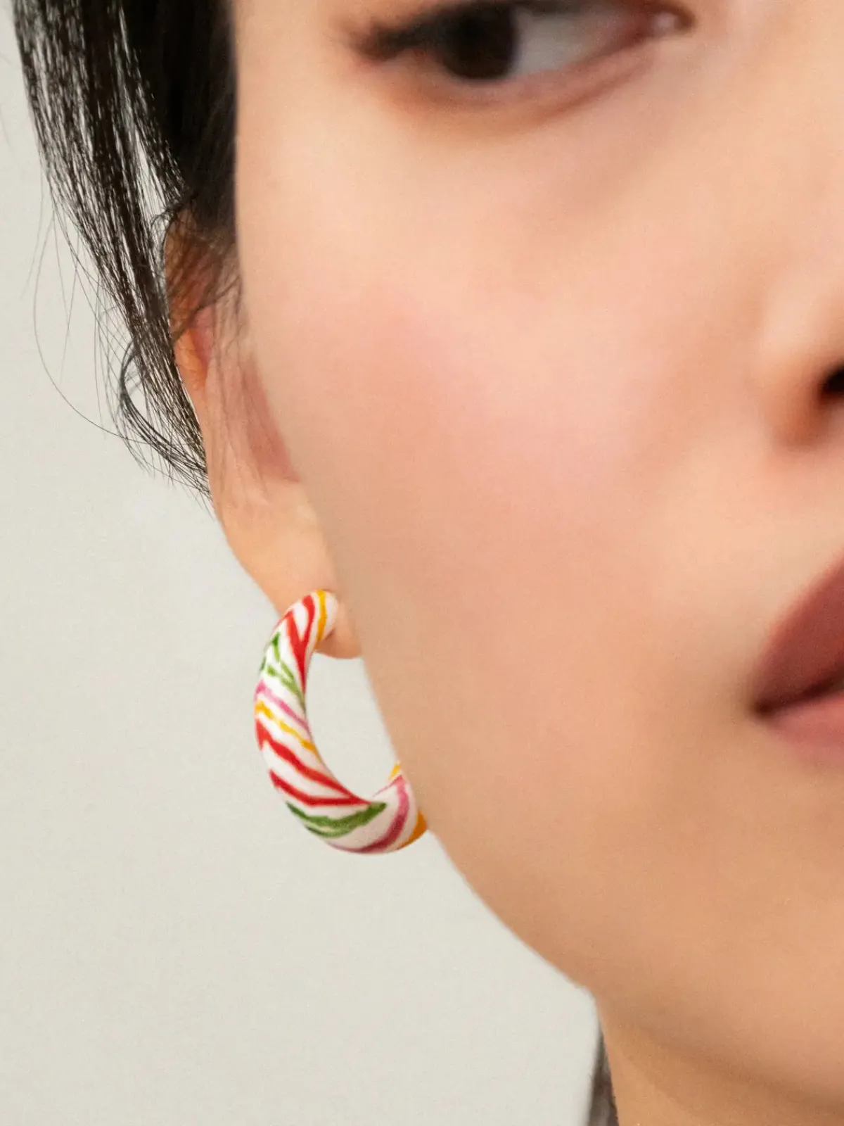 Boucles d’oreilles créoles Crazy Tiger>NACH BIJOUX New