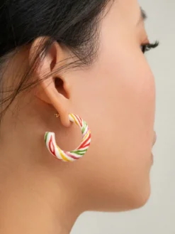 Boucles d’oreilles créoles Crazy Tiger><noscript><img width=