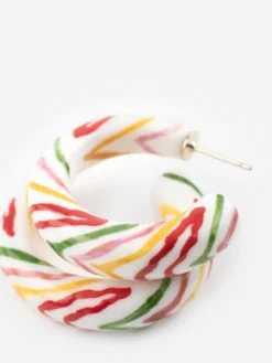 Boucles d’oreilles créoles Crazy Tiger><noscript><img width=