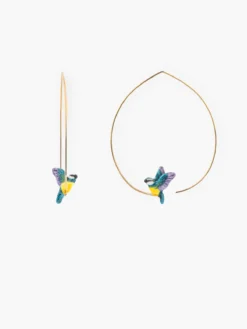 Boucles d'oreilles créoles mésange en vol>NACH BIJOUX Sale