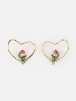 Boucles d’oreilles cœur Tulipe>NACH BIJOUX Sale