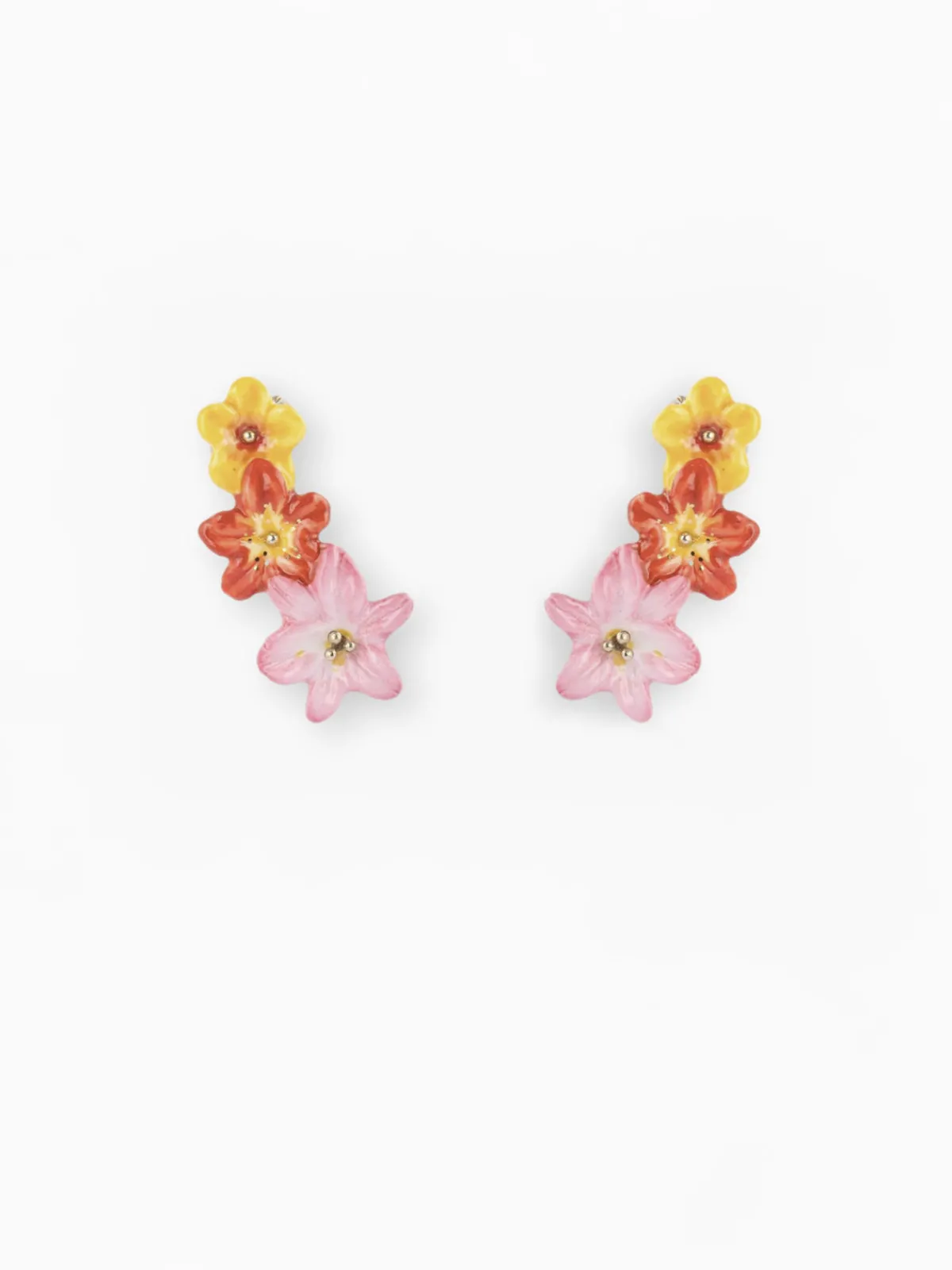 Boucles d’oreilles ear cuff fleurs tropicales>NACH BIJOUX Online