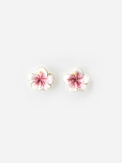 Boucles d'oreilles hibiscus>NACH BIJOUX