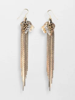 Boucles d'oreilles léopard à franges>NACH BIJOUX Hot