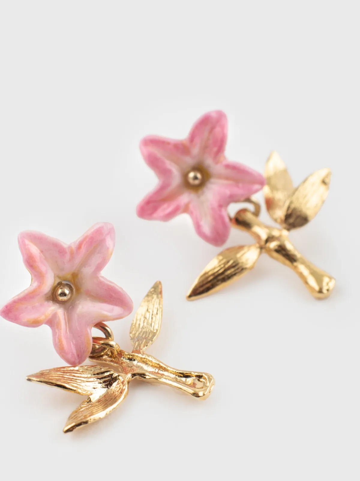Boucles d’oreilles lys rose>NACH BIJOUX Discount