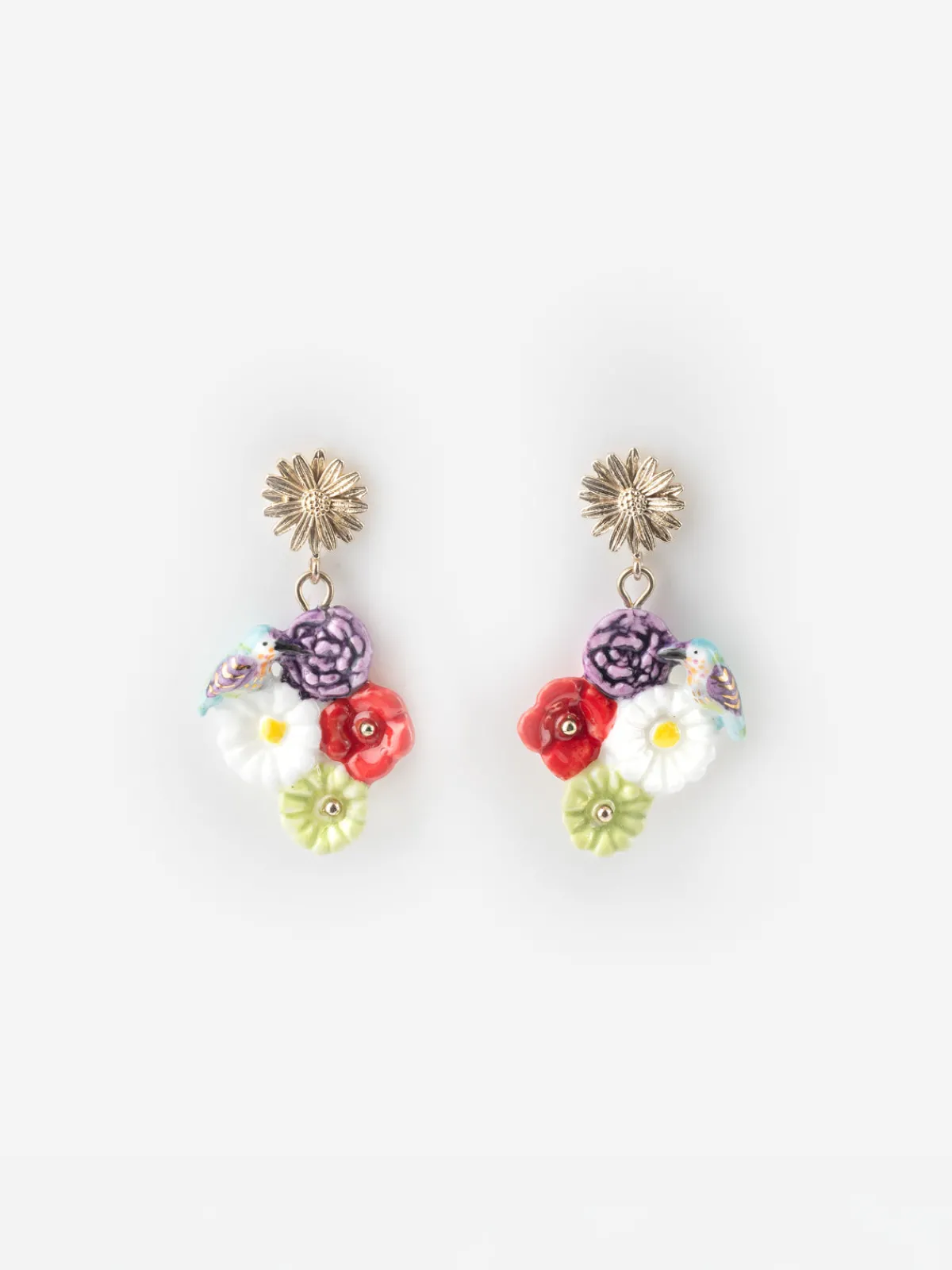 Boucles d'oreilles multifleurs>NACH BIJOUX New