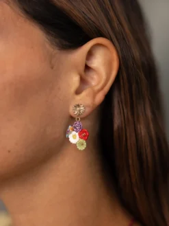 Boucles d'oreilles multifleurs>NACH BIJOUX New
