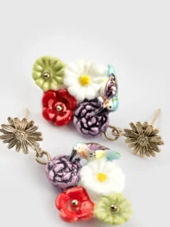 Boucles d'oreilles multifleurs><noscript><img width=