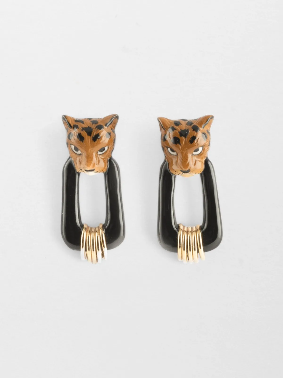 Boucles d'oreilles noires léopard - Force de la nature>NACH BIJOUX Discount